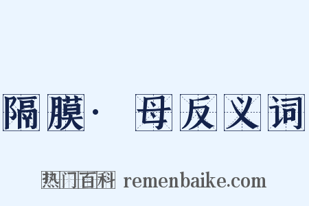 隔膜·母反义词是什么意思的图片